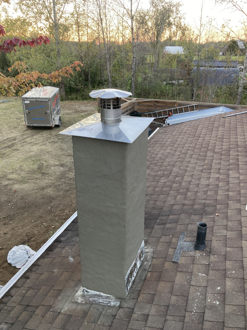 Completed Chimney after parging