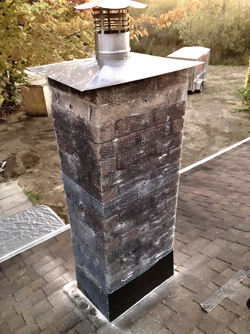 Chimney During with mesh and new stainless Top