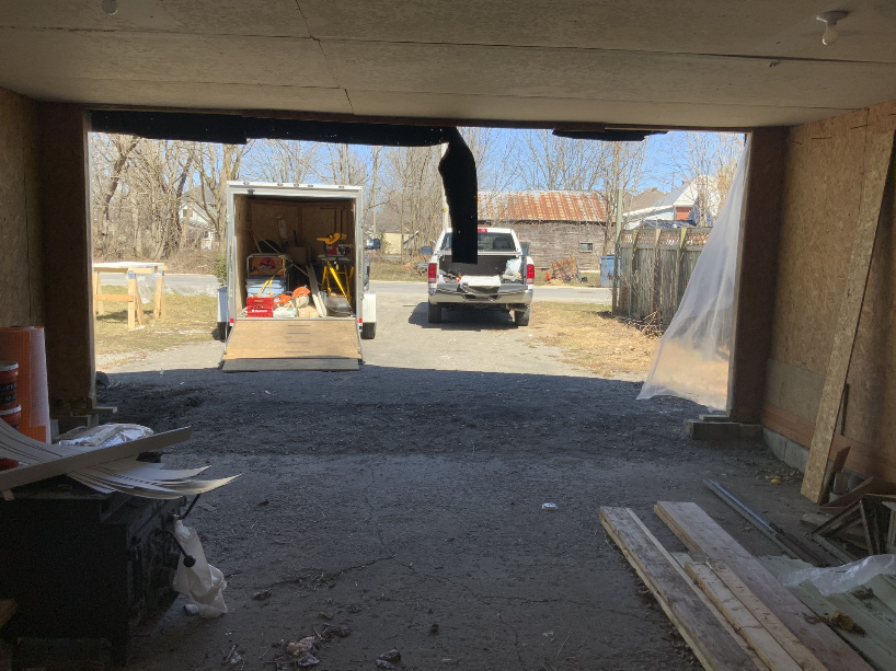 Single garage becoming a double garage